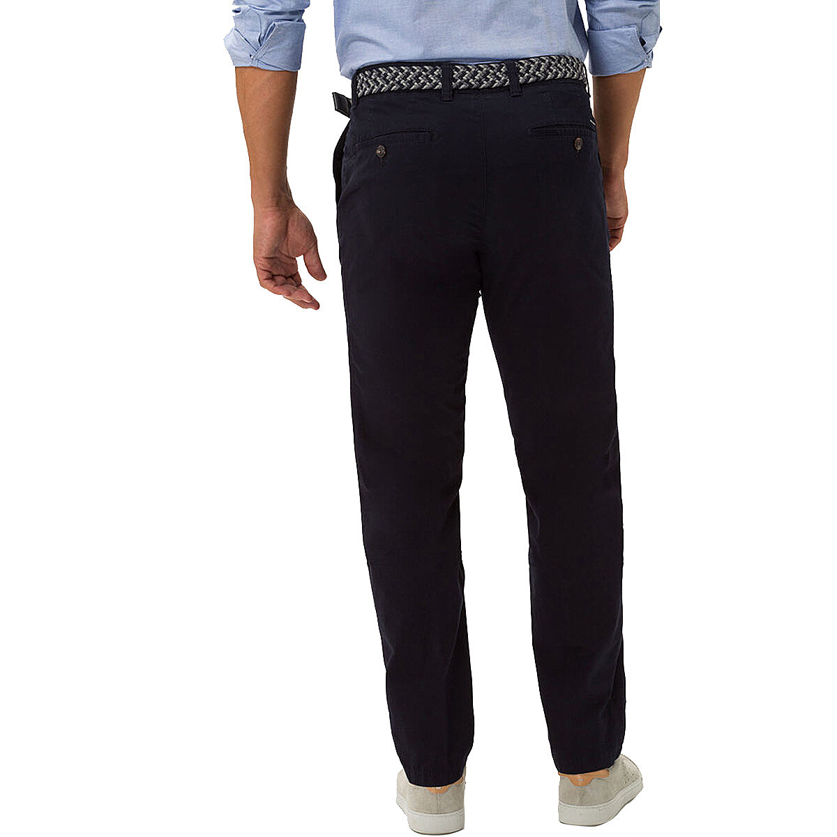 Eurex bei Brax | Flat-Front-Chino Cotton | Männermode | ohne Bundfalten) (Hose | Pima Modell Kurzleib Marine Größenspezialist 