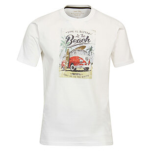 Redmond | T-Shirt | Rundhals | Baumwolle | Bulli Motiv | Weiss