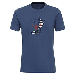 Redmond | T-Shirt | Rundhals | Baumwolle | Print Motiv | Blau